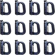 Carabiner Clips, Heavy Duty Hooks, 12X Quick Draw D Ring Clip Webbing Strap Outdoor Backpack Buckle Snap Lock Camp Shackle Bag Tactical Hanging Hook