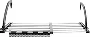 Zerodeko Hanging Clothes Drying Rack, Retractable Dryer Rack with Sock Clips, Stainless Steel Towel Hanger Rack Clothing Rack for Balcony, Windowsill, Laundry, Bathroom, Over Door, Indoor, Outdoor