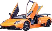 Scale Finished Model Car 1:18 for Lamborghini Murcielago Alloy Sports Car Model Diecast Vehicles High Simulation Collection Miniature Replica Car (Size : Orange)