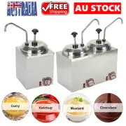 2.5L/5L Hot Fudge Dispenser with Temp Control Electric Nacho Cheese Warmer 400W