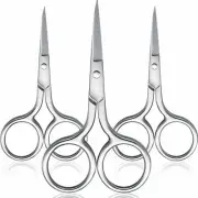 3 Pack Nose Hair Scissors Facial Hair Scissors Small Scissors Stainless Steel