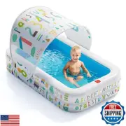 QPAU Kiddie Pool – 65" x 39" Inflatable Pool for Kids and Toddlers, Ball Pit