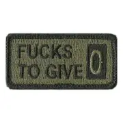 VELCRO® BRAND Fastener Morale HOOK PATCH F'S TO Give OLIVE DRAB 2"x1"