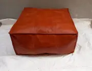 Moroccan 30''Pouffe Pouffe Leather Boho Ottoman Footrest Pouffe New Unstuffed