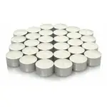 50PACK WHITE UNSCENTED 8 HOUR BURN TEA LIGHT CANDLES XMAS