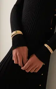 [Future Fortune] Catch the Light 18K Yellow Gold Emerald, Diamond Bracelet