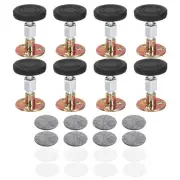 Headboard Stoppers, 8Pcs - Adjustable Bed Frame Anti-Shake (46-64mm, Silver)