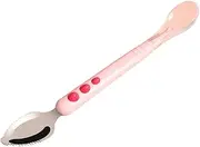 PRETYZOOM Silicone Fruit Scraping Spoon Double Head Design for Feeding Training Safe Serrated Edge for Pureeing Convenient Tool for Food Preparation Single Box