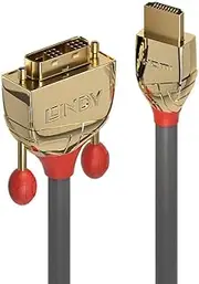 LINDY 5m HDMI to DVI-D Cable, Gold Line