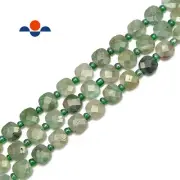 Green Strawberry Quartz Faceted Flat Square Beads Size 10mm 15.5" Strand