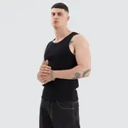 [Kiss Chacey Essentials] Weiza Singlet Jet Black