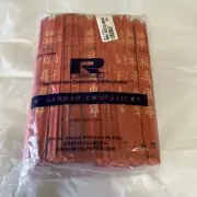 Royal 9'' Twin Disposable Bamboo Chopsticks Individually Wrapped Red~100 pc NIP