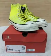 Converse Chuck 70 Hi Top Lemon Venom With Glitter Shine Flames Size 10.5 Women's