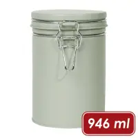 在飛比找momo購物網優惠-【NOW】扣式密封收納罐 霧灰946ml(保鮮罐 咖啡罐 收