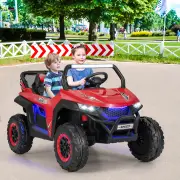 Costway12V 2-Seater Kids Ride On Car with Light Music &amp;amp; Electric Remote Control-Red