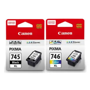 【Canon】PG-745XL 黑色+CL-746XL 彩色 高容量 原廠墨水匣(MX497/TR4570/TS3170/MG2470/MG2570/MG2970)