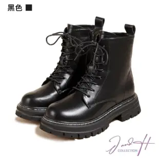 【J&H collection】摩登經典繫帶舒適保暖加絨馬丁靴(現+預 棕色／黑色)