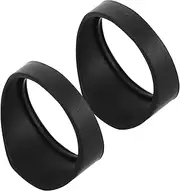 TEHAUX 2pcs Microscope Eyepiece Cover Replacement Telescope Eyepiece Cap Protector Microscope Eyepiece Shield Cover Eyepiece Lens Guard Cap Microscope Eyepiece Guard Cover Black Plastic