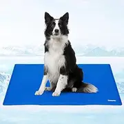 Ownpets Pet Self Cooling Gel Pad Cooling Mat,99x60CM, Pressure Activated, Anti-inflammatory, Safe Non-Toxic Materials, Dog Cooling Pad in Summer for Large Dogs, Cats, Large