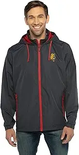 Vantage Apparel Men's Collegiate Premium Lightweight Packable Hooded Wind Jacket, Ferris State Bulldogs, Small