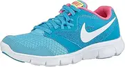 [Nike] Girl's Flex Experience 3 Athletic Shoe (6 Big Kid M Clearwater Blue/Pink)