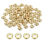 120 Pcs Flat Round Spacer Beads 4mm Brass Heishi Beads for Jewelry Making