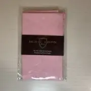 BLACK BROWN 1826 Men's Basic Light Pink Pre-folded Pocket Square Viscose Poly