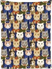 Yakujo Cute Cats Lightweight Flannel Fleece Plush Blanket Quilt Cozy Warm Blankets for Home and Office 40"x30" (Toddler) for Pet