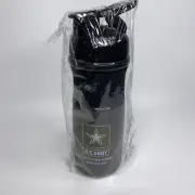 US ARMY Go Army Black Water Bottle With Blender Ball Sports Mixer **BRAND NEW**