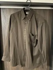 UNIQLO U Drape Long Sleeve Shirt Dark Brown Size L