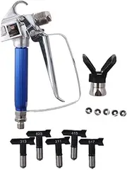 napkery Airless Paint Sprayer Gun 12 Pieces Stainless Steel Painting, Metal and 5 Airless Paint Spray Gun Strainer 5 Spray Tips Airless Spraying