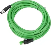 M12 RJ45 Industrial Ethernet Cable IP67 Waterproof Connecting Line Wire 16.4ft Length