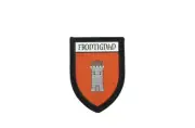 Patch printed embroidery travel souvenir shield crest city france frontignan