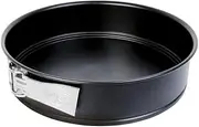 Dr. Oetker Springform Cake Tin Diameter 24 cm, Baking Tin with Flat Base, Round Steel with Non-Stick Coating (Colour: Black), Quantity: 1 Piece