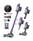 Cordless Vacuum Cleaner, 550W 45KPA 60 Mins Runtime Vacuum Cleaners for Home,...