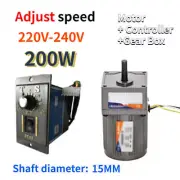 200W 5-470 RPM Gear Box Electric Motor Reversible Variable Speed Controller Set