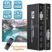 2x2 Video Wall Controller 4K HDMI DVI Processor Multi Screen Splicer 1x2 1x3 1x4