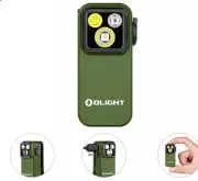 Olight Oclip Pro Clip on Flashlight Floodlight Spotlight & Red Light (OD Green)
