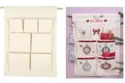 Large Blank Canvas Christmas Advent Calendar Hanging Organiser 7 Pockets Craft