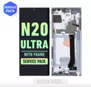 Samsung Galaxy Note 20 Ultra S986U OEM LCD Replacement Screen With White Frame