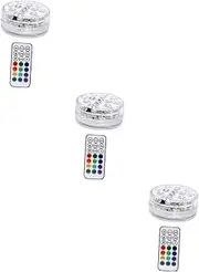 Happyyami 3 Sets LED Diving Light Waterproof Strip Lights Solar Flashlight Waterproof Lights Fish Tank Lamp Tea Lights Candle Holder Pool Outdoor Submersible Small LED Light Plastic White