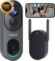 5MP Wireless Video Doorbell Camera 180° View Battery 2-Way Audio 32GB No Fees