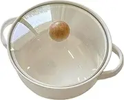 6in Soup Bowls Multifunctional Thermal Insulation Ceramic Soup Crocks with Double Handles Lid for Instant Noodles Soup Rice