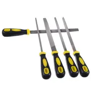5Pcs 8inch Engineers File Set Soft Grip for Metal Round Flat Triangular Square File