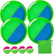 Toss and Catch Ball Set Interactive Beach Games Parent-Child Pool Games Includes 4 Paddles and 4 Balls for Kids Adults