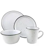 Godinger Bistro Stoneware 16pc Dinnerware Set