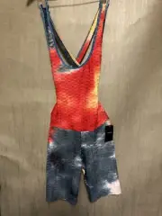 Yitong One Piece Leotard Shorts NWT Tie Dye Exercise Workout