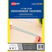 Avery A4 IndexMaker with 10 Tabs Clear