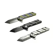 Manker Saber stonewashed titanium handle folding knife