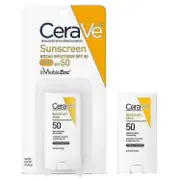 Cerave Suncare Sunscreen Stick, Spf 50, 0.45 Oz